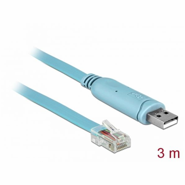Delock - Sériový kabel - USB (M) do RJ-45 (M) - 3 m - EIA...