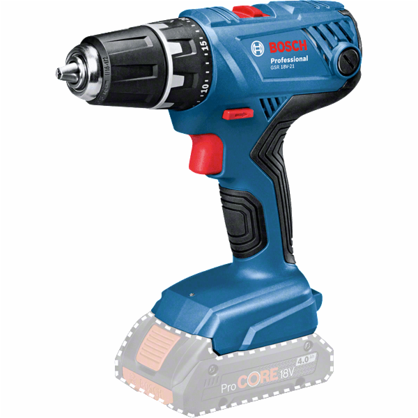 Aku vrtací šroubovák Bosch GSR 18V-21 Professional solo, ...