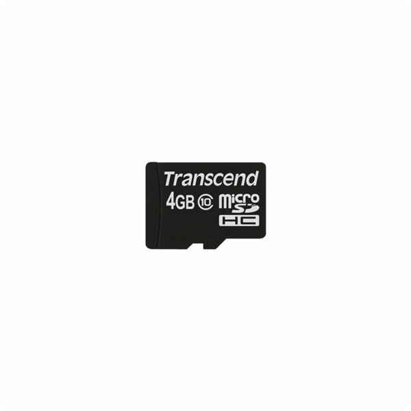 TRANSCEND MicroSDHC karta 4GB Class 10, bez adaptéru