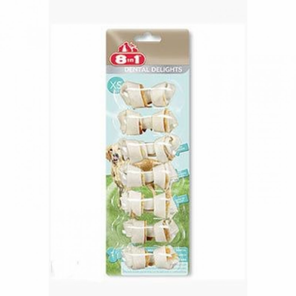 8in1 Dental Delights Žvýkací kost s minerály velikosti XS...