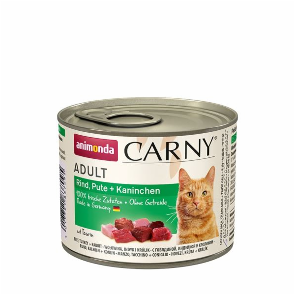 ANIMONDA konzerva CARNY Adult - hovězí, krůta, králík 200g