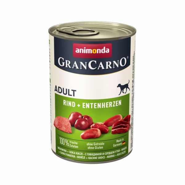 Animonda GRANCARNO Adult - hovězí, kachní srdce 400g