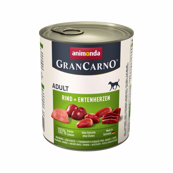 Animonda GRANCARNO Adult - hovězí, kachní srdce 800g