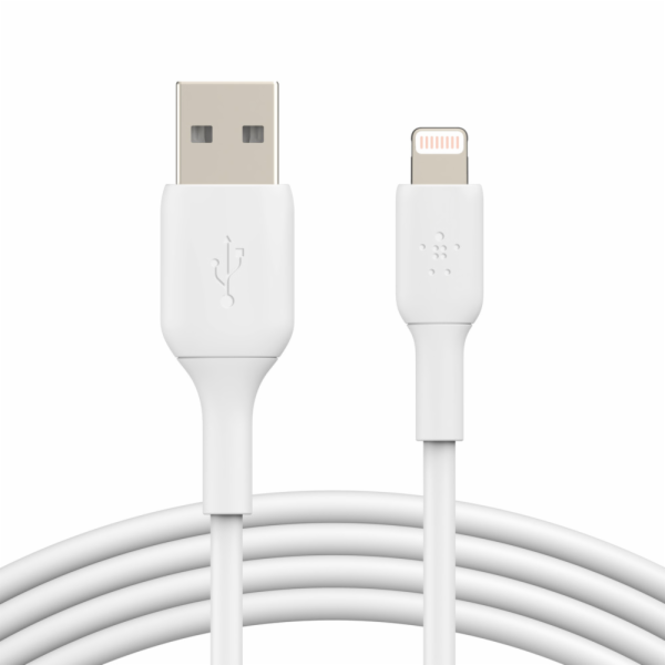 Belkin Lightning nab./sin. kabel 1m, PVC, bily, mfi cer.