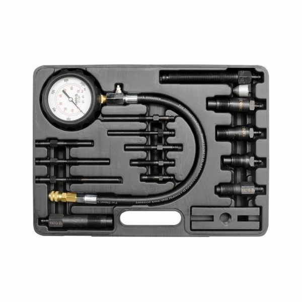 YATO DIESEL COMPRESSION PRESSURE GAUGE SET 16 pcs. 7307