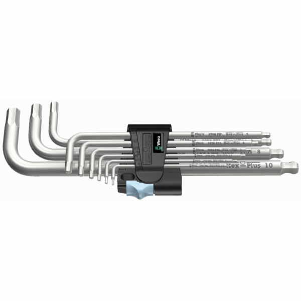 Wera 3950/9 Hex-Plus Stainless 1 L-key set, metric, stain...