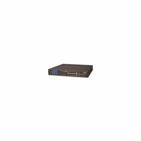 Planet GSD-1222VHP PoE switch, 8x PoE + 2x 1000Base-T + 2...