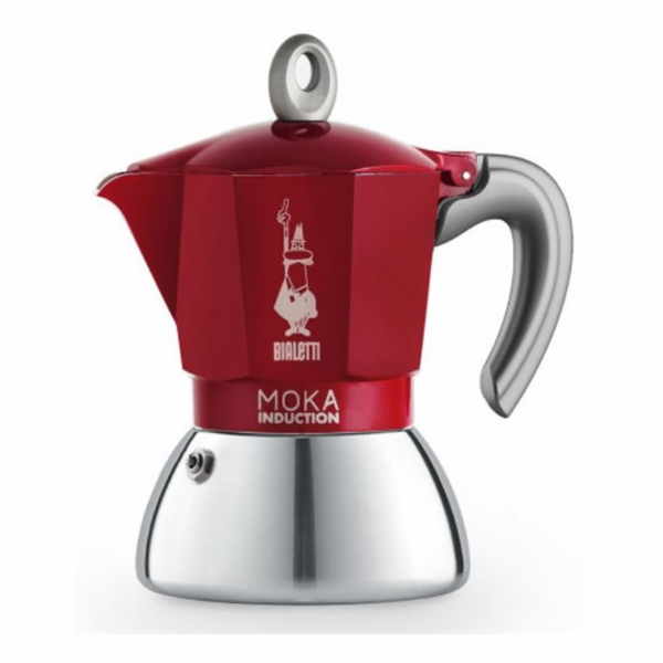 Bialetti MOKA INDUCTION ČERVENÁ 4 ŠÁLKY