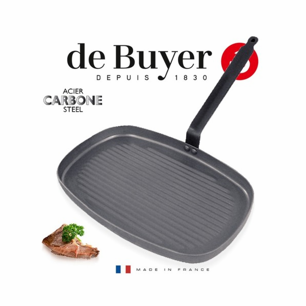 Pánev de Buyer, 5540.38, CARBONE PLUS, obdélníková, ocel,...