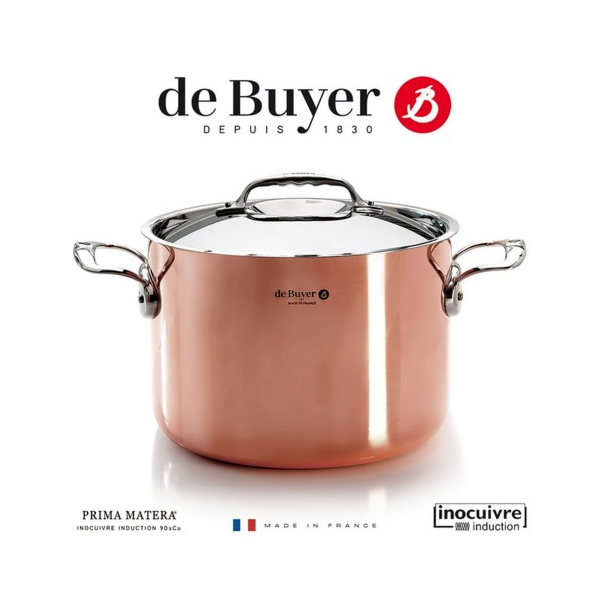 De Buyer Prima Matera Saucepot copper/steel high 24cm ind...