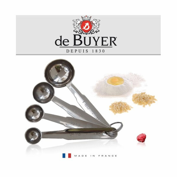 Sada odměrek de Buyer, 4827.01, 4 ks, nerez, 1/1,5/5/15 ml