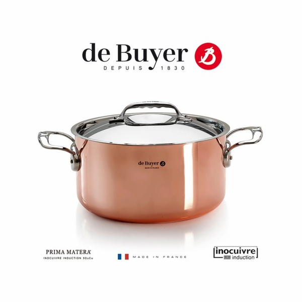 De Buyer Prima Matera Saucepot copper/steel 24 cm induction
