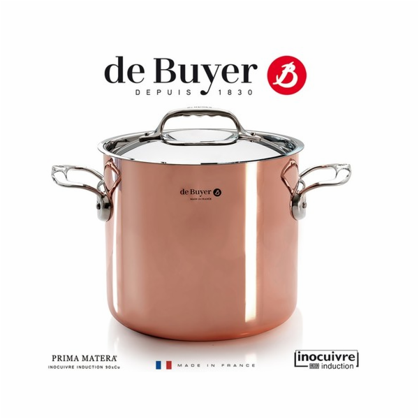 De Buyer Prima Matera Saucepot copper/steel extra high 20...