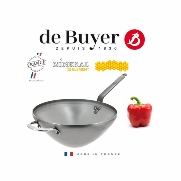 WOK pánev de Buyer, 5618.40, Mineral B Element, WOK, prům...