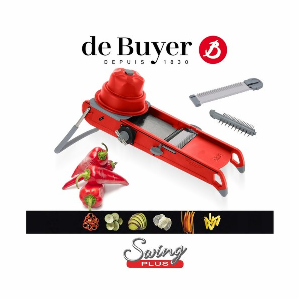 De Buyer Mandoline Swing Plus cervena