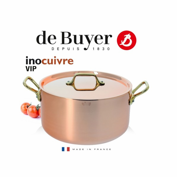Hrnec de Buyer, 6447.20, INOCUIVRE, měděný, s poklicí, 2 ...