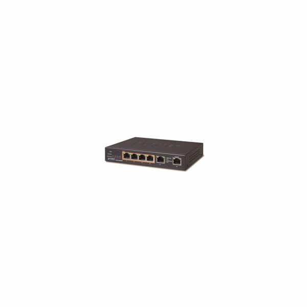 Planet GSD-604HP PoE switch 1Gbps, 6xTP, 4xPoE 802.3at/af...