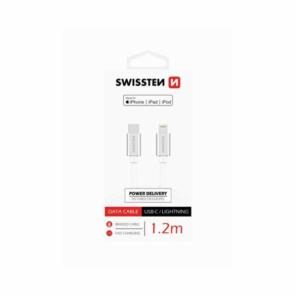 Swissten Datový Kabel Textile USB-C / Lightning Mfi 1,2 M...