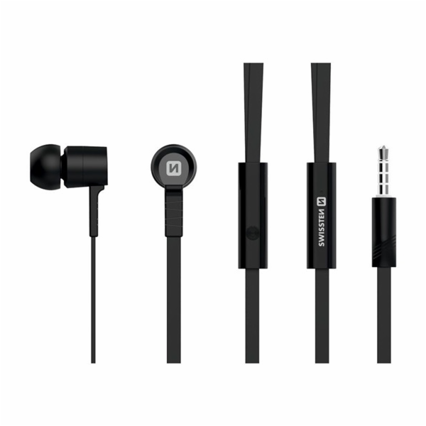 Swissten Sluchátka Earbuds Rainbow Ys-D2 Černé