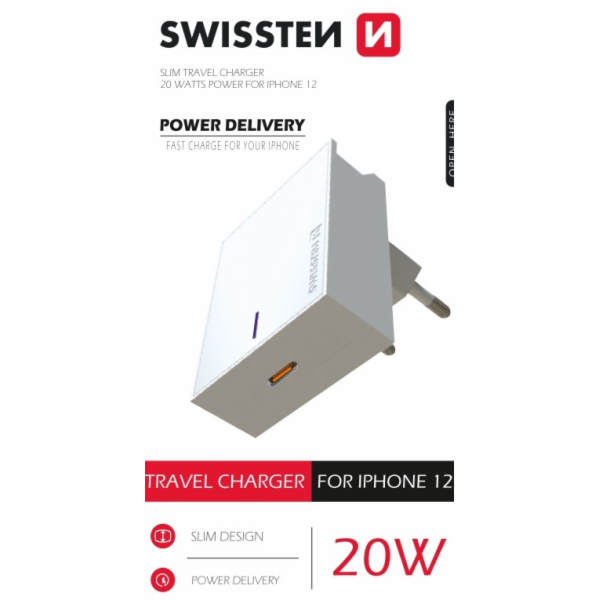 Swissten Síťový Adaptér Smart Ic 1X Usb 1A Power + Datový...