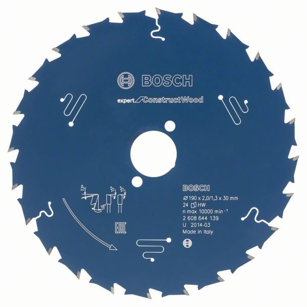Pilový kotouč Bosch Expert for Construct Wood, O 160 mm, 24Z