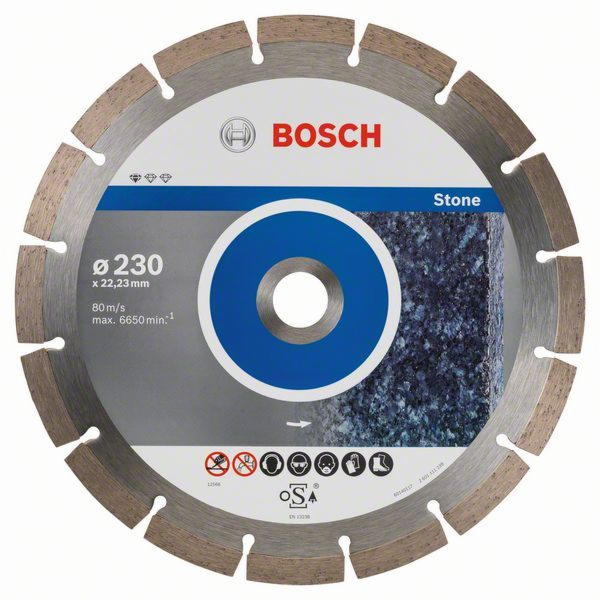 Diamantový řezný kotouč Bosch Standard pro kámen, O 230 mm