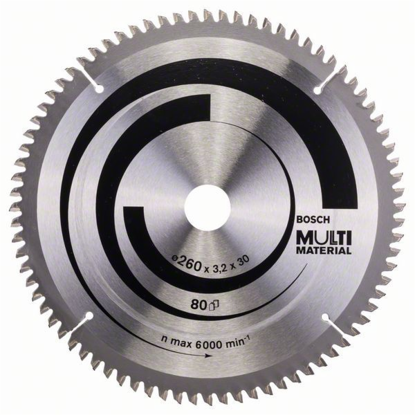 Pilový kotouč Bosch Multi Material, O 260mm, 80Z