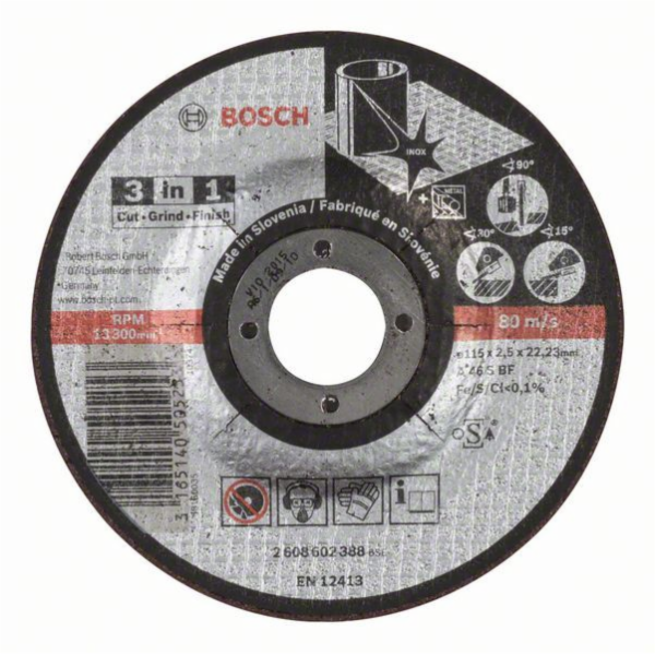 Dělicí kotouč 3 v 1 - A 46 S BF, 115 mm, 2,5 mm - 3165140...