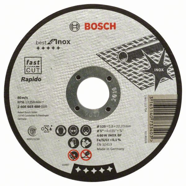 Řezný kotouč Bosch Best for Inox - Rapido, O 125mm