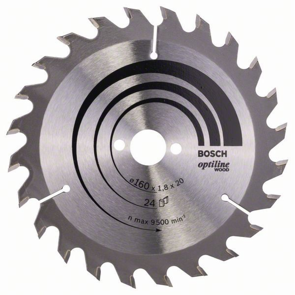 Kreissägeblatt Optiline Wood, O 160mm, 24Z