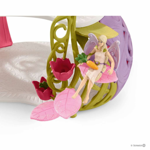 Schleich Třpytivý květinový dům s jednorožci jezerem a stájí