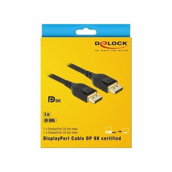 Delock DisplayPort kabel - DisplayPort 3m černý (85661)