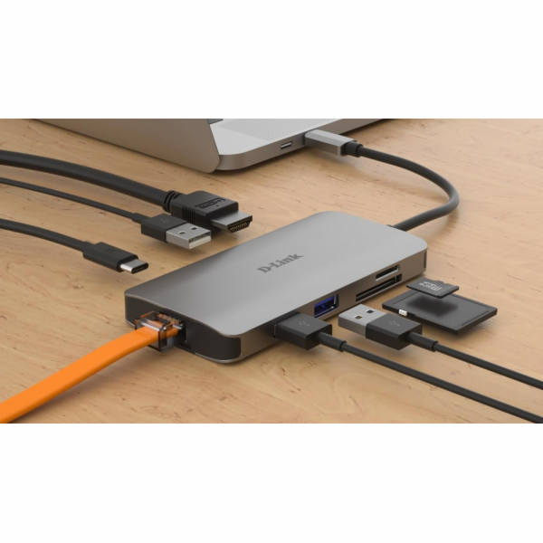 DUB-M810 8-in-1 USB-C hub, dokovací stanice