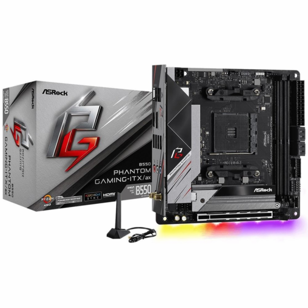 ASRock B550 Phantom Gaming-ITX/ax / AMD B550 / AM4 / 2x D...