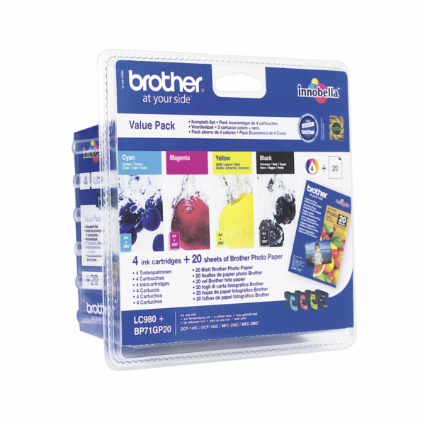 Cartridge Borther LC-980 sada inkoustů - černá, červená, ...