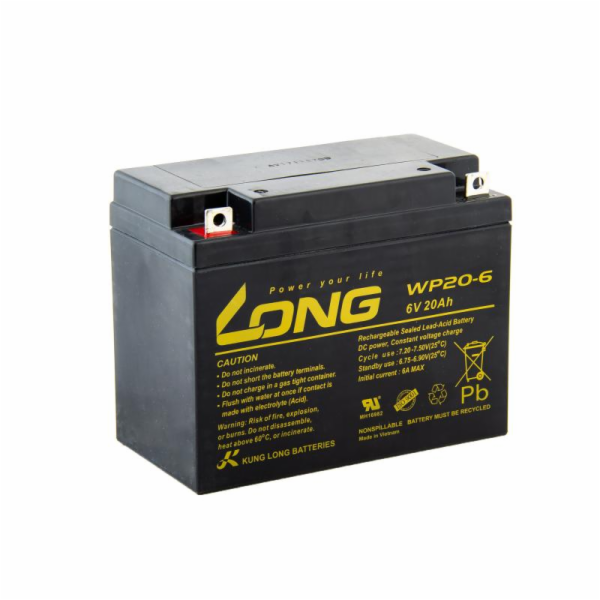 Baterie Avacom Long 6V 20Ah olověný akumulátor F3 (WP20-6)