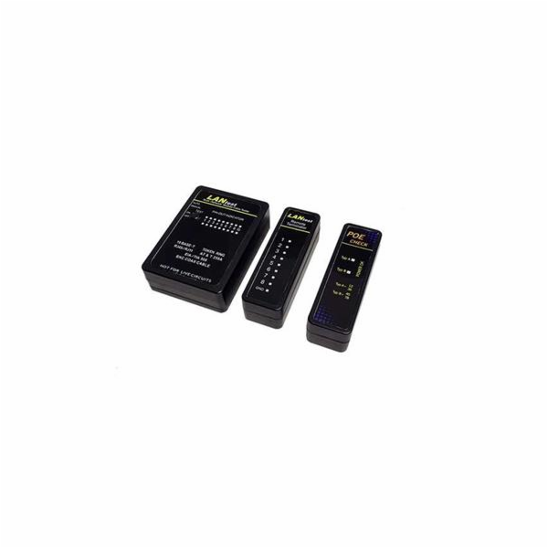 Tester kabeláže (RJ45, RJ12, BNC) + PoE tester