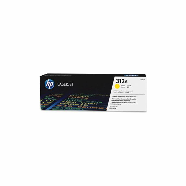 HP 312A Yellow LJ Toner Cart, CF382A (2,700 pages)
