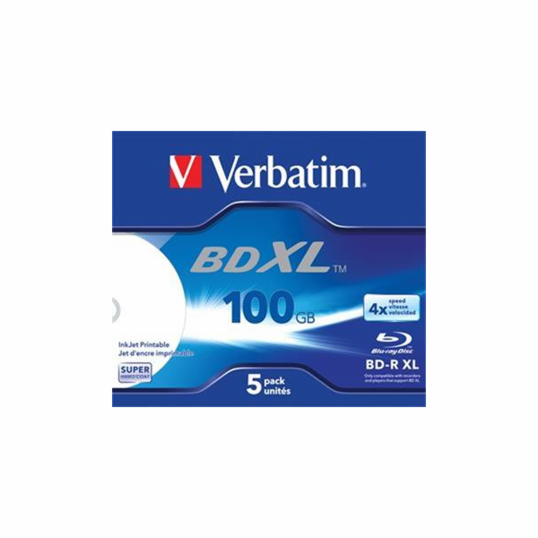 VERBATIM BD-R XL (5-pack)Blu-Ray/Jewel/DL/4x/100GB/ WIDE ...
