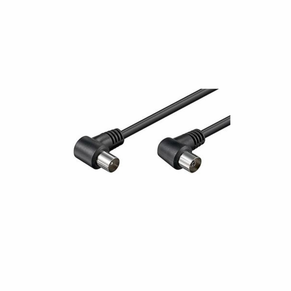 Kabel anténní 75 Ohm, IEC169-2, M-F, 2,5m, lomený na obou...