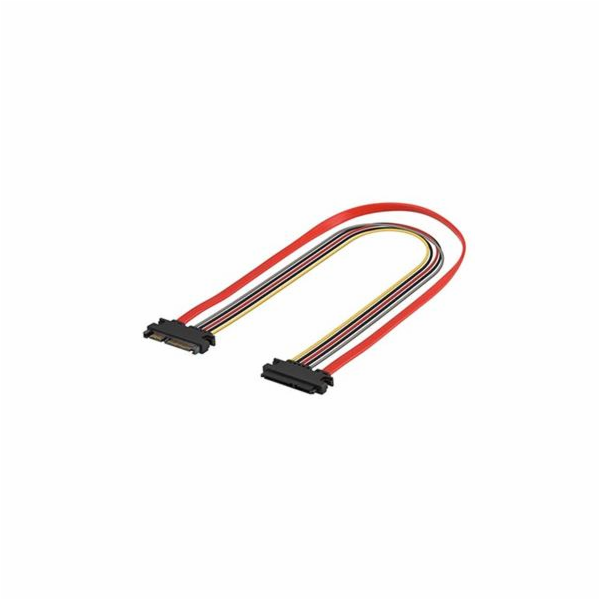 Kabel prodlužovací k HDD SATA datový + napájecí 0,5m