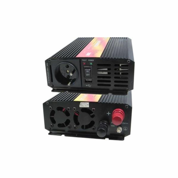 Napěťový měnič Carspa P400U-12 12V/230V+USB 400W, čistá s...