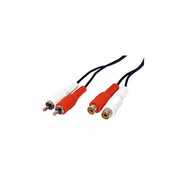 Kabel prodlužovací 2x cinch(M) - 2x cinch(F), 5m