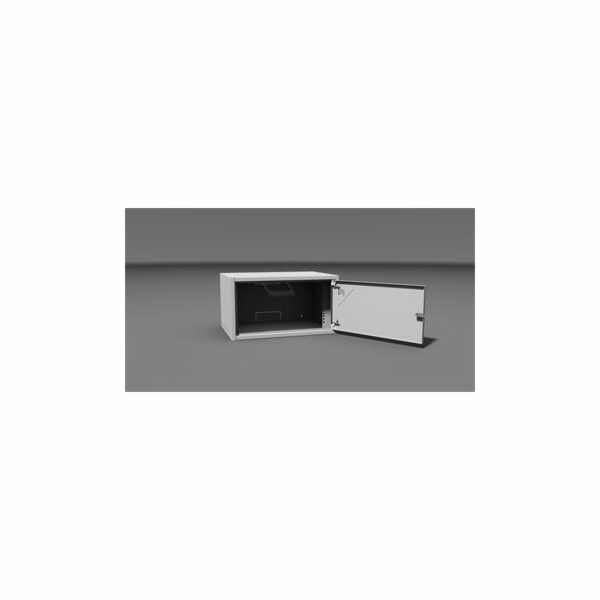 Rack Typ 1-8U/400 plechové dveře, šedý