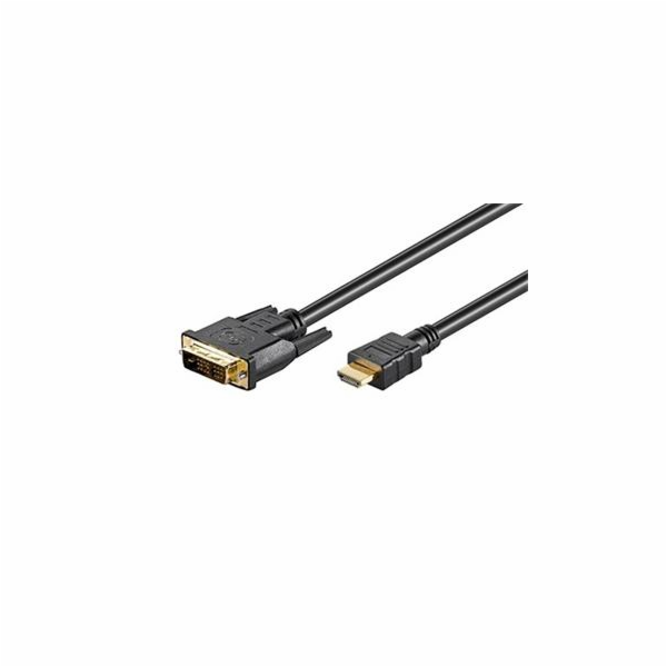 Kabel propojovací DVI-A(M) - MD15HD, 3m, černý