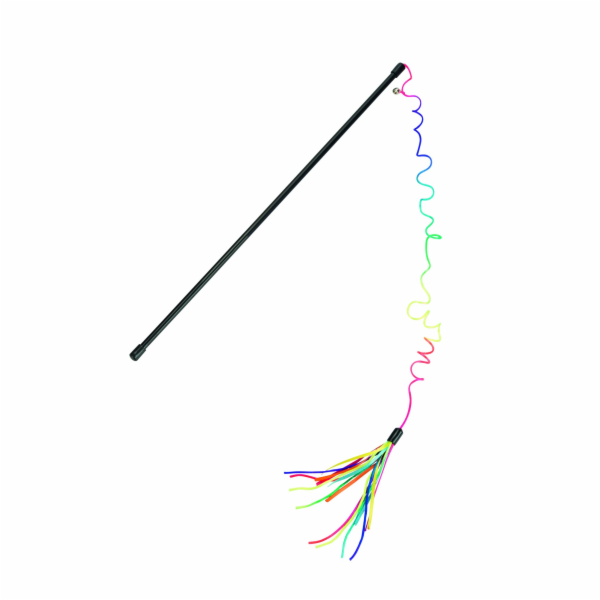 Beeztees Škádlítko pro kočky duhové třásně 70cm