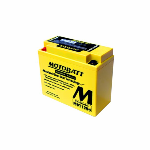 Baterie Motobatt MBT12B4 11Ah, 12V, 2 vývody 