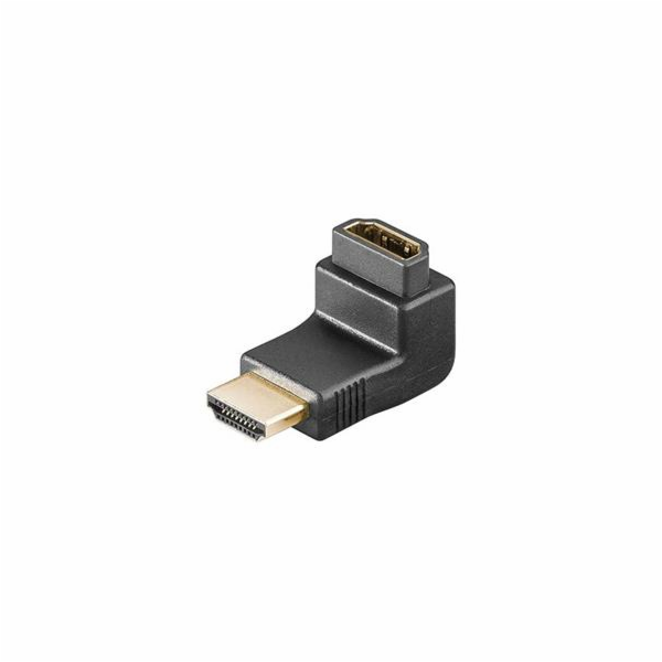 Redukce HDMI A(M) - HDMI A(F) lomená nahoru, zlacené kone...