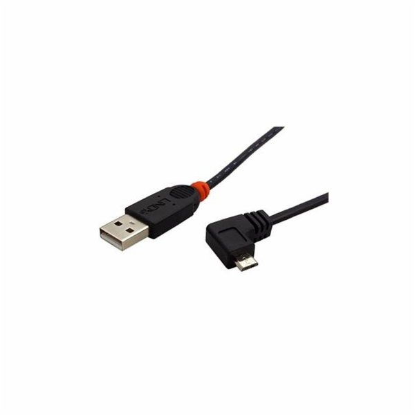 Lindy USB-A - microUSB USB kabel 0,5 m černý (31975)