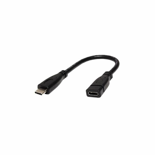 Kabel USB 3.1 USB C(M) - USB C(F) prodlužovací, 0,15m